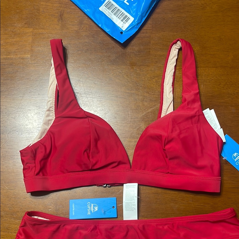 Cupshe “Emerge” V‑Neck & Classic Hipster Bikini Set – Medium – NWT - Picture 6 of 10
